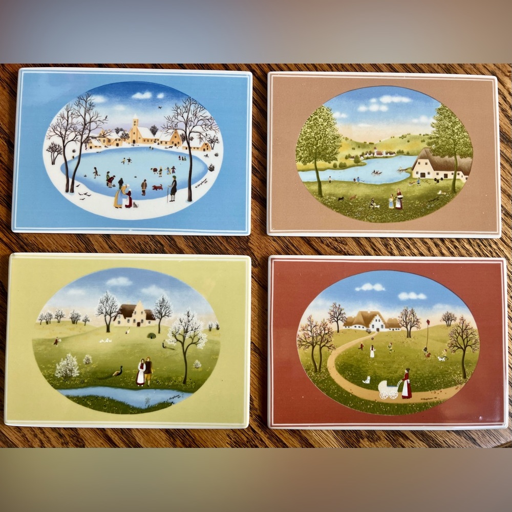 4 Villeroy & Boch Vilbo Cards- 4 Season design